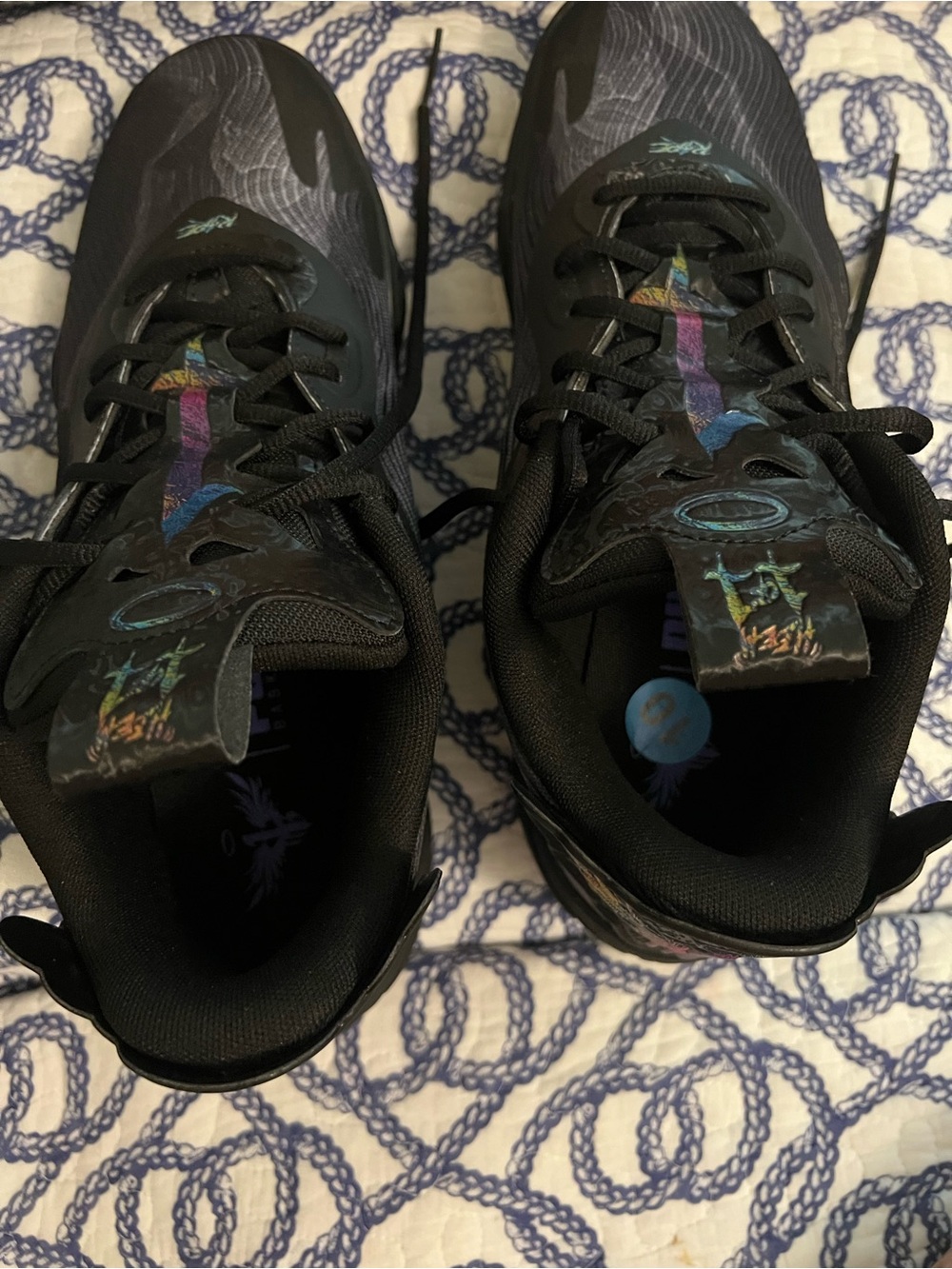 NWOT Puma MB04 Black Sneakers with Iridescent Rainbow Accents